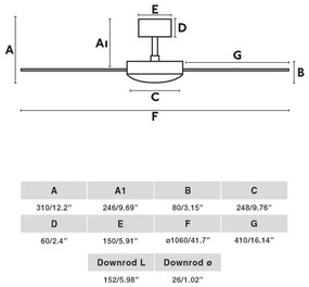 FARO 33603DC - Mennyezeti ventilátor MINI MALLORCA S barna/fehér á. 106 cm + távirányítás