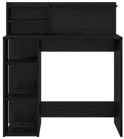 vidaXL Íróasztal tárolóval Fekete tölgy 90x48x101.5 cm Szerelt fa