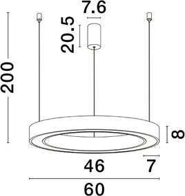 Függeszték Bronz MORBIDO NOVA LUCE 9345640