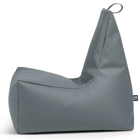 Sötétkék bőrutánzat babzsákfotel Icy XL – So Soft?