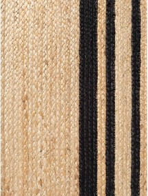 Fekete-natúr színű kétoldalas-kézi szövésű juta futószőnyeg 70x200 cm Jutta – Hanse Home