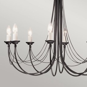 Elstead Lighting CARISBROOKE CB8-BLACK Csillár 8x60W/E14