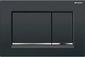 GEBERIT Sigma30 nyomólap, UP320-hoz, 2vízm, fekete/f.króm/fekete