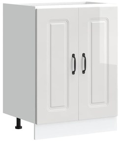Mosogató aljzat szekrény Kalmar magasfényű fehér 60x46x81,5 cm