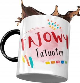 Bögre Fekete Tetováló Cool Tetováló Ajándék Nyomtatott Fotóval