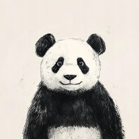 Vászonkép Canvas Grafika Mackó Panda Mackó Portré 80x80