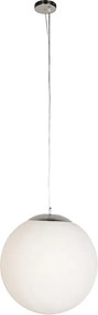 Okos skandináv függőlámpa ezüst színben, opálüveggel, 50 cm, WiFi A60-nal - Ball 50