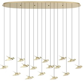 Eglo 390399 - LED Dimmelhető csillár zsinóron PARATEBUENO 17xLED/3W/230V arany