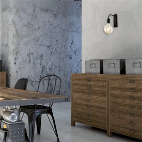 Fali lámpa ASTRID 1xE27/60W/230V fényes fekete