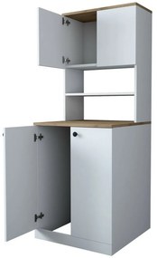 Szekrény a mosógép fölé Kira White and Walnut