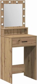 vidaXL Öltözködőasztal fiókkal Artisan tölgy 50 x 41 x 135 cm Faanyag