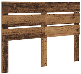 vidaXL Ágykeret fiókkal fejtámlával Öreg fa 140 x 190 cm Faanyag