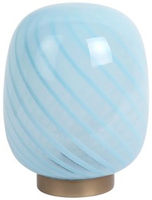 Világoskék asztali lámpa üveg búrával (magasság 20 cm) Summer Globe – Leitmotiv
