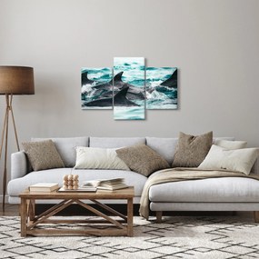 Kép - Delfinek az óceánban (90x60 cm)