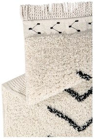 Krémszínű mosható kézi szövésű pamut szőnyeg 140x210 cm Bereber Rhombs – Lorena Canals