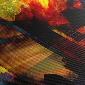 Kép - A város színes absztrakciója (120x50 cm)