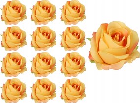 Művirág rózsa művirág fej világos narancssárga 12 db