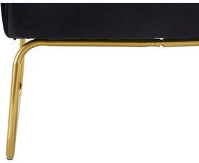 Fekete bársony fotel Joshua - Støraa