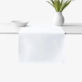 Goldea viaszosvászon asztali futó - fehér 50x180 cm
