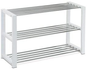 Cipőtartó állvány 3 szintes, fehér, 80 x 30 x 50cm, 3 emelet