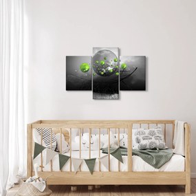 Zöld absztrakt gömbök képe (90x60 cm)