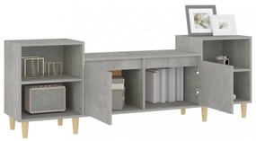 betonszürke szerelt fa TV-szekrény 160x35x55 cm