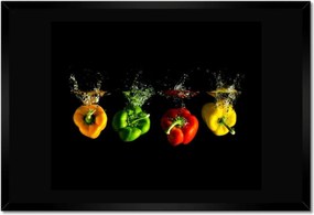 Poszterek keretben 60x40 Paprika Víz