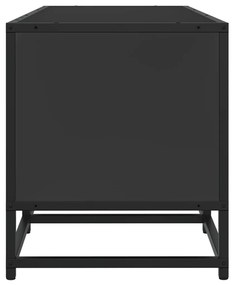 fekete szerelt fa és fém TV-szekrény 100x35x41 cm
