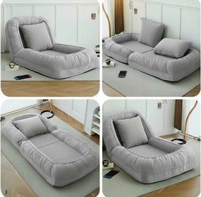 Relaxációs állítható fotel LAZY SOFA, szürke