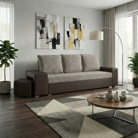 MILAN I Håromszemélyes kinyitható kanapé Barna/bronz