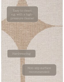 Bézs-elefántcsont színű kültéri-beltéri futószőnyeg 80x250 cm Duet Bowen – NORTHRUGS