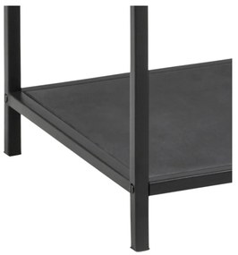 Fekete üveg polcos állvány 35x120 cm Seaford – Actona
