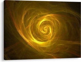 Absztrakt sárga spirál képe (70x50 cm)