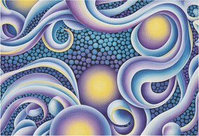 Dekoratív fotótapéta Falra Könnyű összeszerelés Színes örvények 152x104 Ragasztó