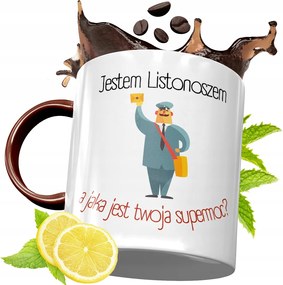 Bordó Bögre Postásnak Születésnapra Ajándék fényképes nyomattal