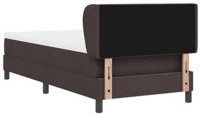 Boxspring Ágy Mattal Sötétbarna 80x200 cm Szövet