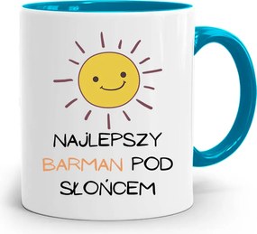 Kék Bögre Csaposnak A Legjobb A Nap Alatt fényképes nyomtatással