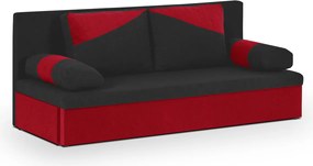 ROLO Háromszemélyes kinyitható kanapé Fekete/piros