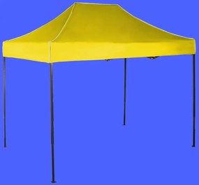Gyorsan összecsukható sátor 2x3m – acél, Sárga, Oldalfalak nélkül