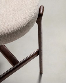 Bézs-sötét natúr színű kőrisfa bárszék (ülésmagasság 75 cm) Granite – Kave Home