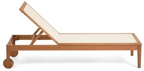 Caterin bézs eukaliptuszfa kerti napozóágy - Kave Home