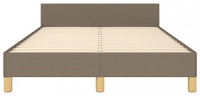 tópszínű szövet ágykeret matrac nélkül 120x200 cm