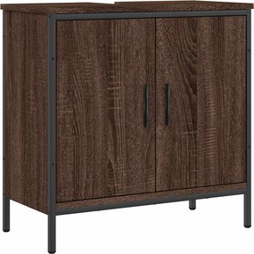 vidaXL barna tölgy szerelt fa fürdőszobai mosdószekrény 60x30x60 cm