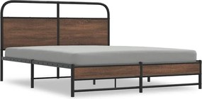 vidaXL ágykeret matrac nélkül 150x200 cm barna tölgyfa műfa