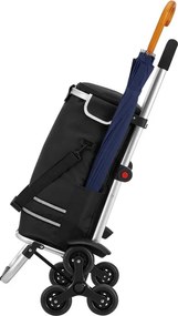 Összecsukható alumínium bevásárlókocsi 6 kerekes 30 kg