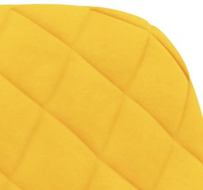 vidaXL 2 db sárga bársony étkezőszék
