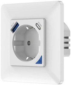 Immax Neo Immax NEO 07801L - Okos aljzat 16A/230V + 1xUSB-A+1xUSB-C Tuya SCHUKO IM1418