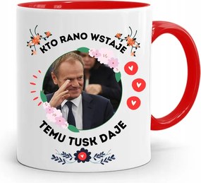 Donald Tusk Piros Bögre Platform Ajándék fényképes nyomtatással