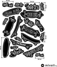 Falmatricák - Longboards fekete