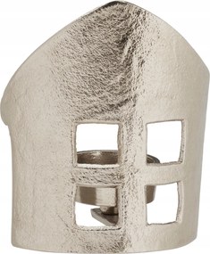 Domek Klasik ezüst gyertyatartó teamécseshez (9x5,5x10,5 cm)